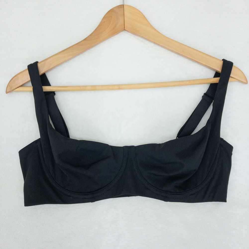 Shecurve Bra Womens Size 34D Black Underwire Support Seamless Unlined Balconette